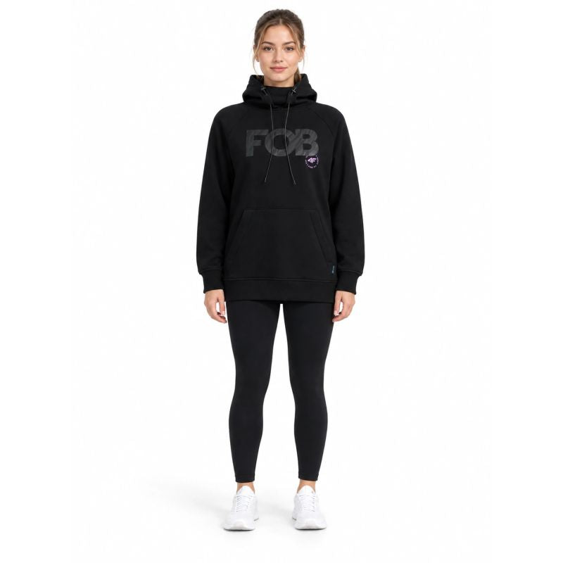 4F hooded sweatshirt with an additional stand-up collar and zippers in the pockets női kapucnis pulóver