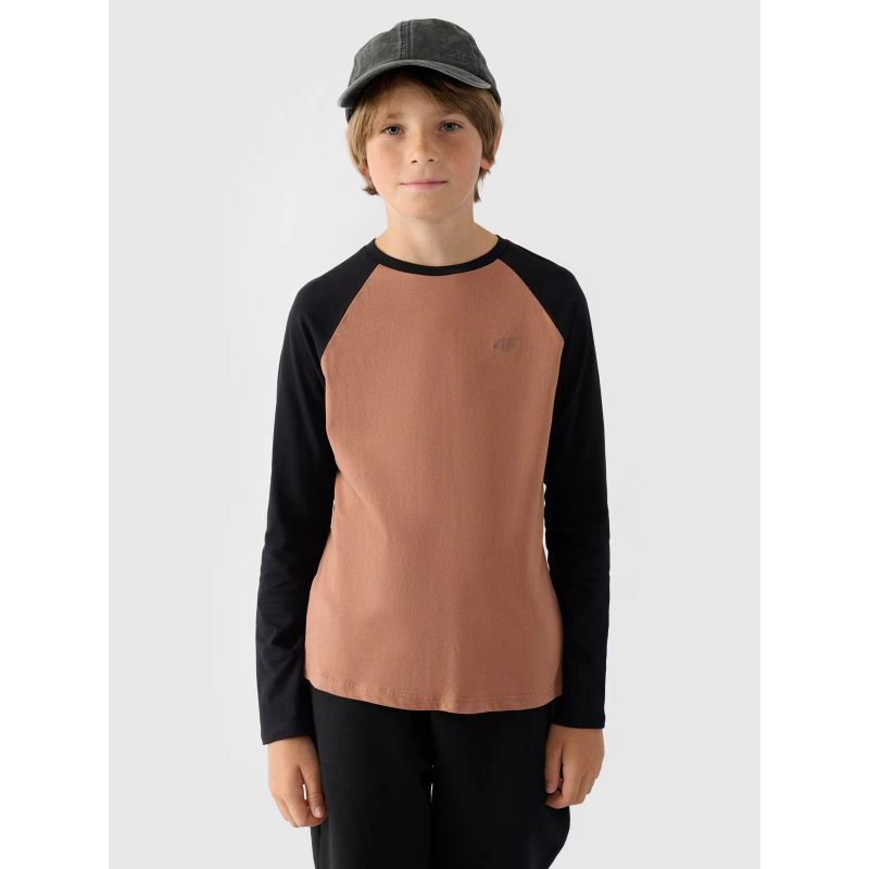 4f Longsleeve regular plain boys Junior General, gyerek 4FJWAW24TLONM293-65S