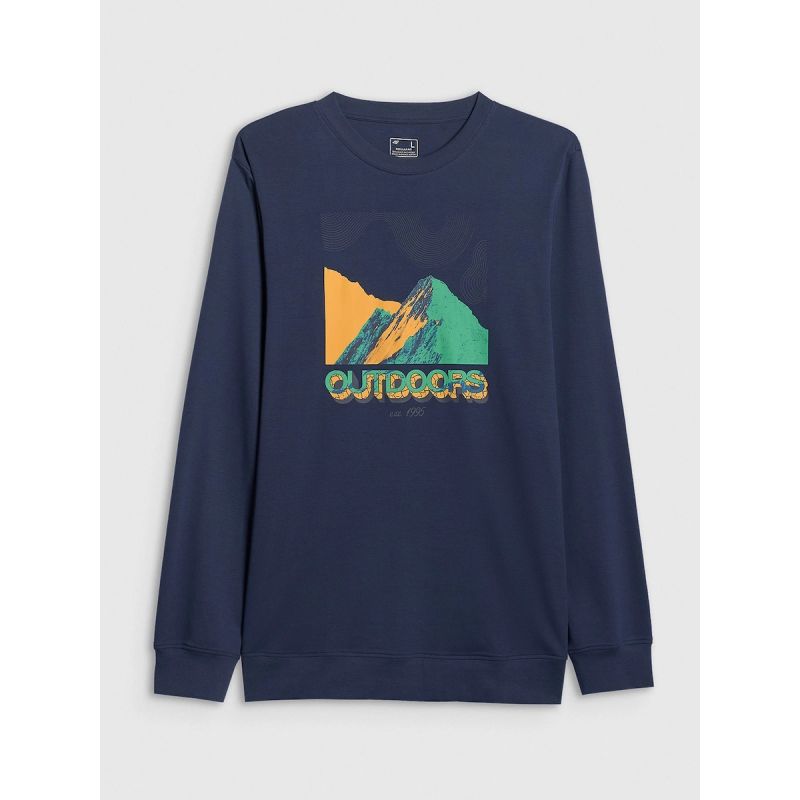 Longsleeve with print for men 4F 4FRAW25TLONM618-31S férfi hosszú ujjú póló