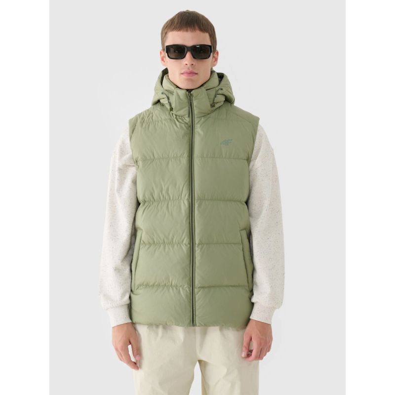Men's down vest with natural filling 4F férfi mellény 4FWAW24TVJAM148-43S