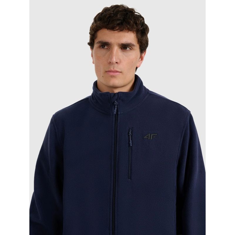 4F Men’s Regular-Fit Fleece with Stand Collar 2xl polár pulóver 4FRMM00TFLEM435-31S