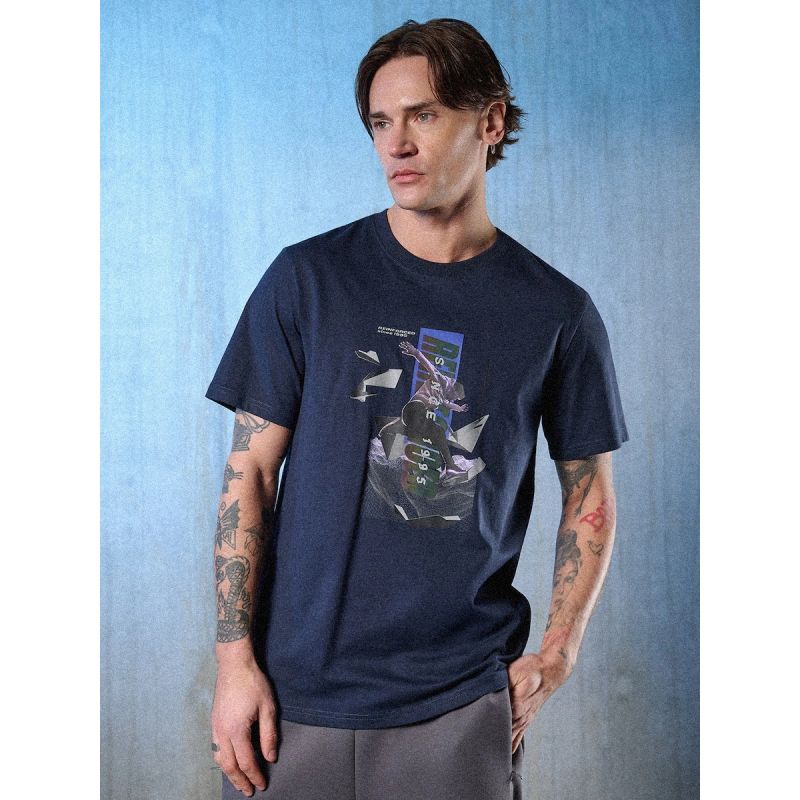 4F Men's regular printed T-shirt férfi póló 4FRSS26TTSHM3659-31S