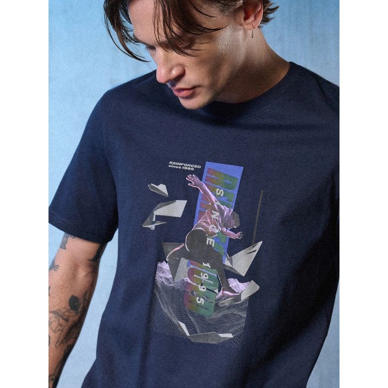 4F Men's regular printed T-shirt férfi póló 4FRSS26TTSHM3659-31S