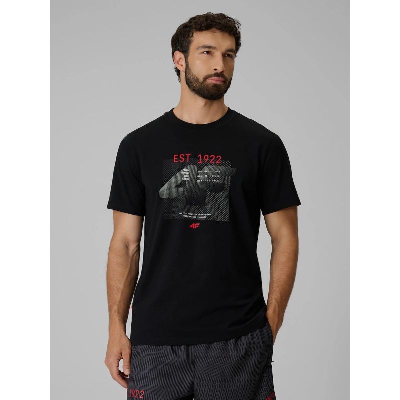 4F Men's regular printed T-shirt férfi póló 4FRSS26TTSHM4039-20S