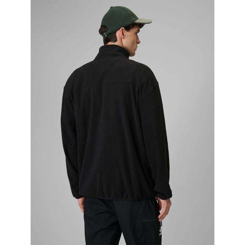 4F Men's relaxed fleece with stand-up collar férfi