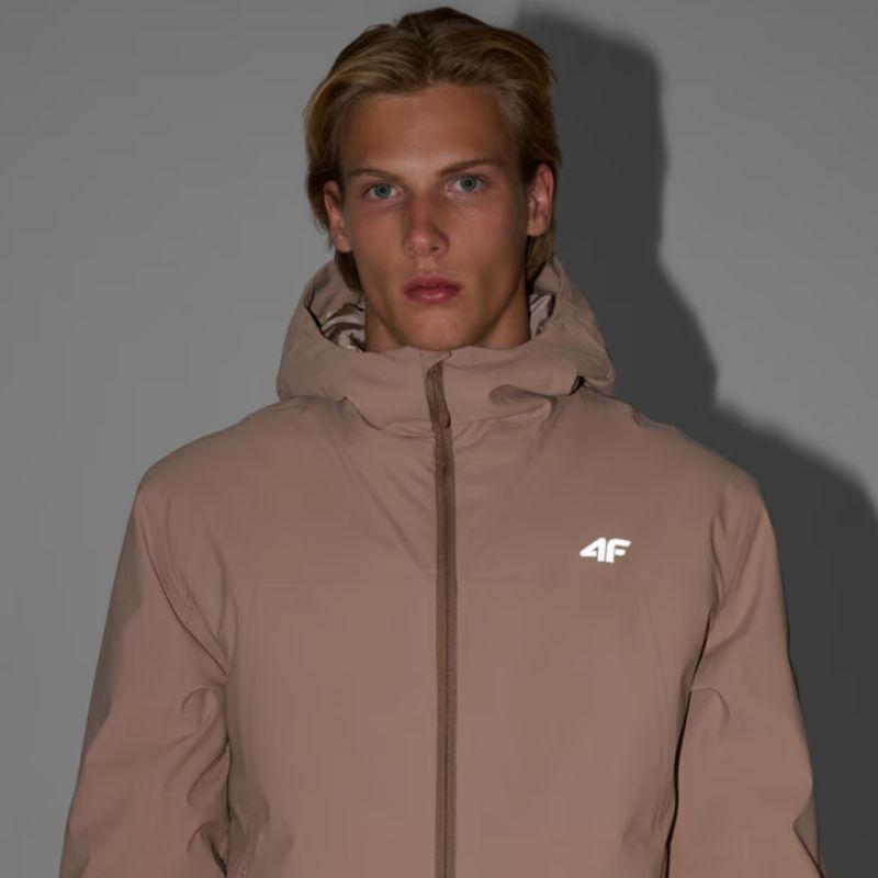 4f Men's ski jacket beige férfi 4FWAW25TTJAM078783S