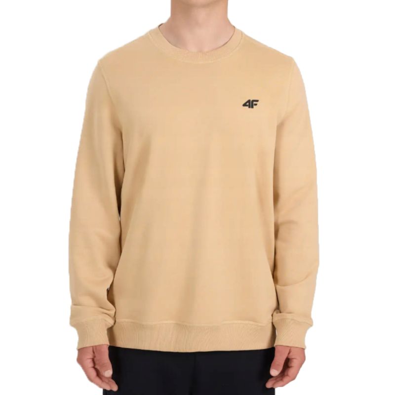 4F Men's sweatshirt M2134 beige 83S bézs férfi pulóver 4FWSS26TSWSM213483S