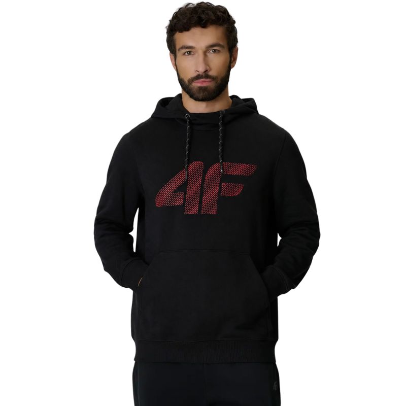 4F Men's sweatshirt M2548 deep 020S fekete férfi pulóver