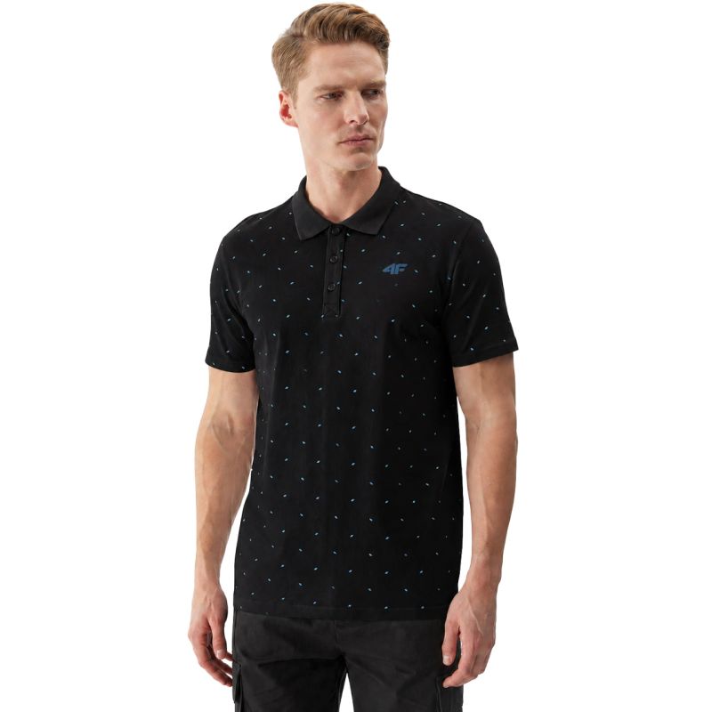 4F Men's T-shirt M0949 20S fekete férfi póló
