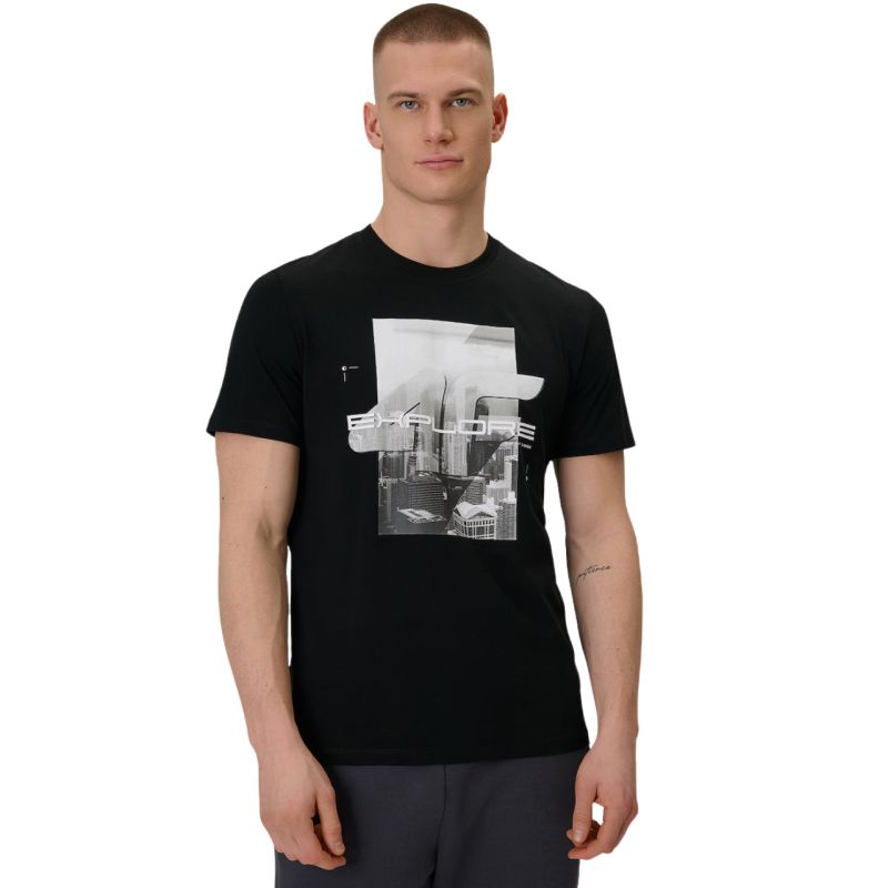 4F Men's T-shirt M2660 deep 20S fekete férfi póló