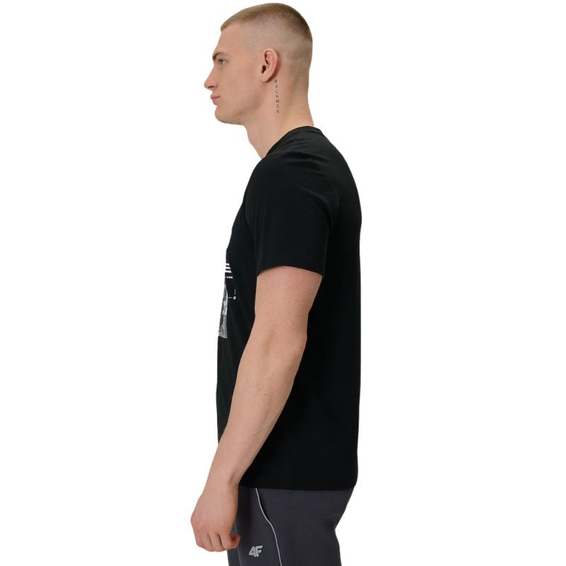 4F Men's T-shirt M2660 deep 20S fekete férfi póló