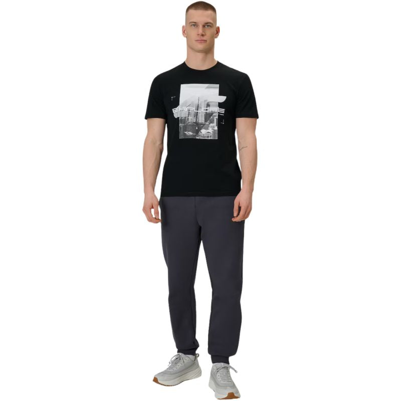 4F Men's T-shirt M2660 deep 20S fekete férfi póló