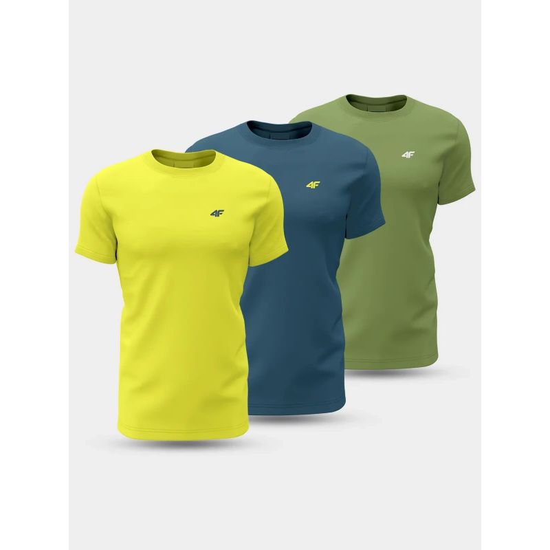 Men's T-shirt (SET OF 3 T-SHIRTS) 4F 4FWSS26TTSHM4217-90S 5xl férfi póló