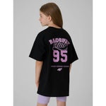 4F Oversized T-shirt with print for gyerek póló, 158/164 4FJRAW26TTSHF4242-20S