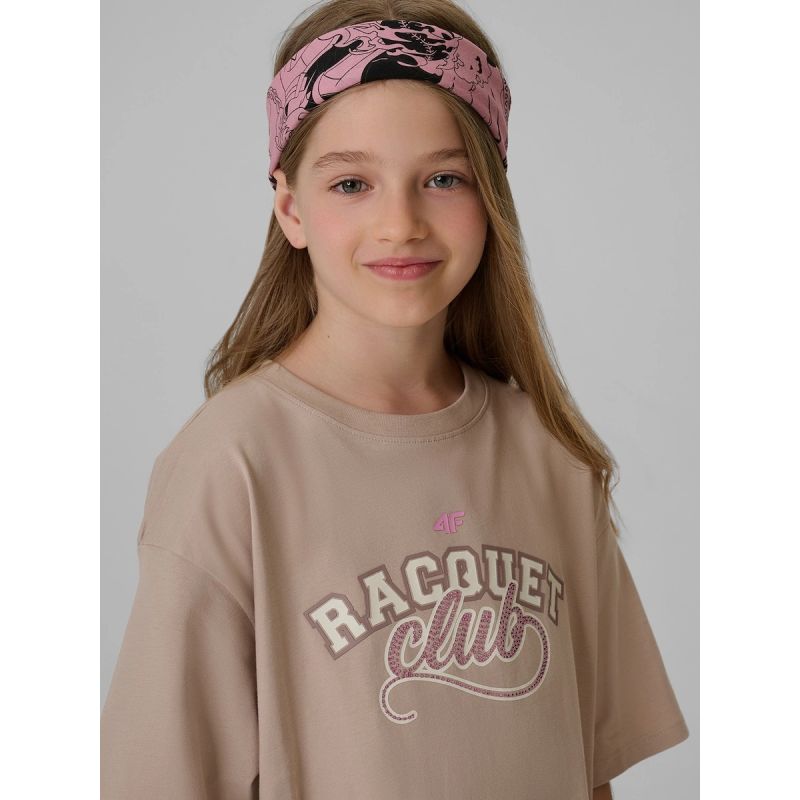 4F Oversized T-shirt with print for gyerek póló, 158/164