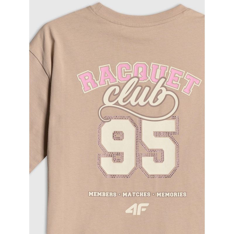 4F Oversized T-shirt with print for gyerek póló, 158/164