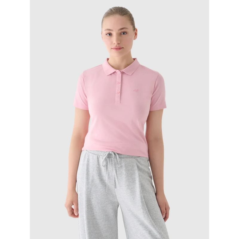 póló shirt 4F W női galléros póló 4FWMM00TPTSF317-56S