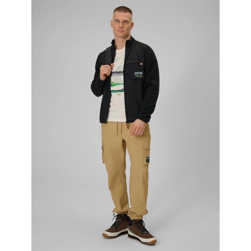 4F Regular men's fleece with stand-up collar férfi polár pulóver 4FRAW25TFLEM446-20S