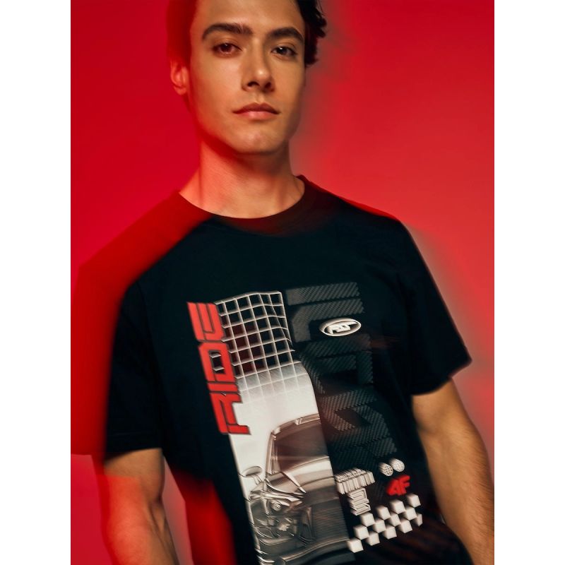 4F regular printed T-shirt férfi póló