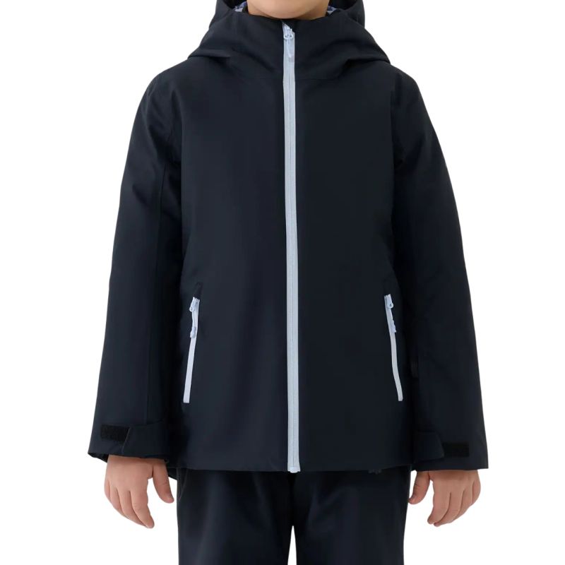 4F Ski jacket for girls F0817 deep 20S fekete gyerek