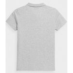 T-shirt 4f W H4z22tsd356cool Light Gray Melange Galléros női póló H4Z22TSD356CHŁODNYJASNYSZARYMELANŻ