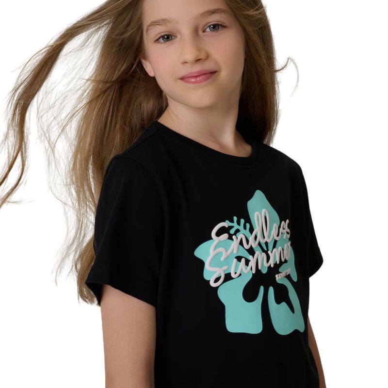 4F T-shirt for girls F2938 deep 20S fekete gyerek póló 4FJWSS26TTSHF293820S