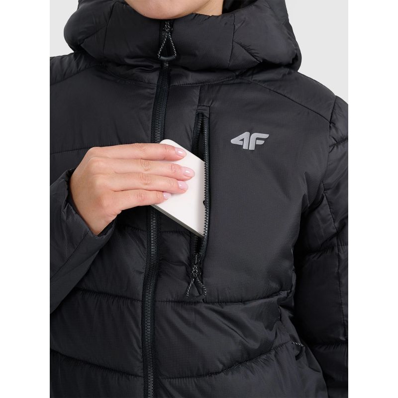 Women's down trekking with Primaloft Silver filling szürke női kabát 4FRAW25TDJAF0792-20S