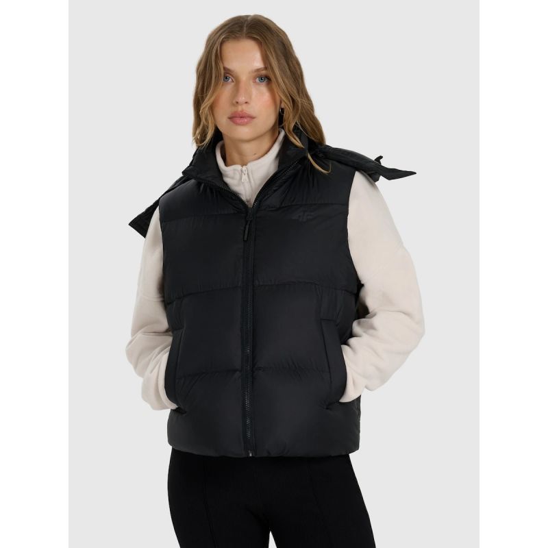 Women's down vest with natural filling 4F 4FWAW25TVJAF223-083S női mellény