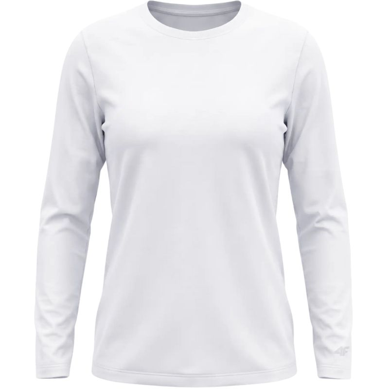 4F Women’s F639 Long-Sleeve T-Shirt, 10S póló, fehér