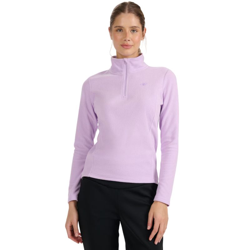 4f Women's fleece sweatshirt F069 light purple női 4FWAW25UFLEF06952S