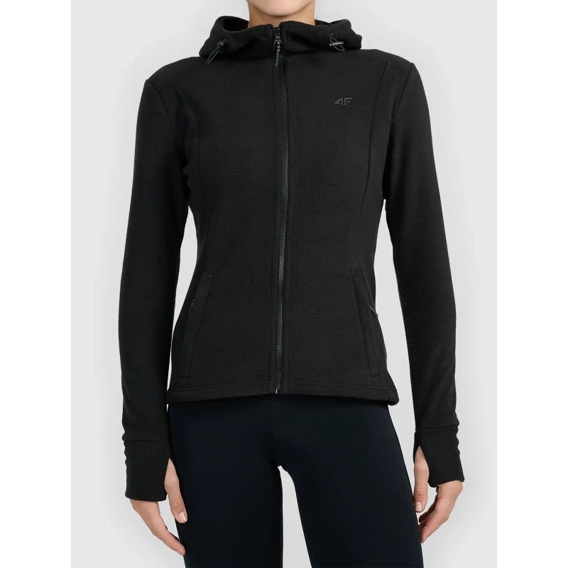 4F Women's fleece with hood női dzseki 4FWMM00TFLEF468-20S