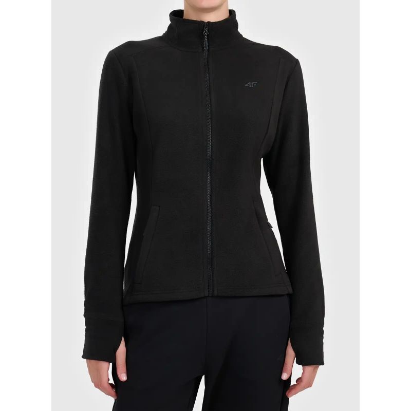 4F Women's fleece with stand-up collar, zip-up, női polár pulóver 4FWMM00TFLEF469-20S