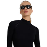 4f Women's longsleeve t-shirt F419 deep black Póló női 4FWAW25TFLOF41920S