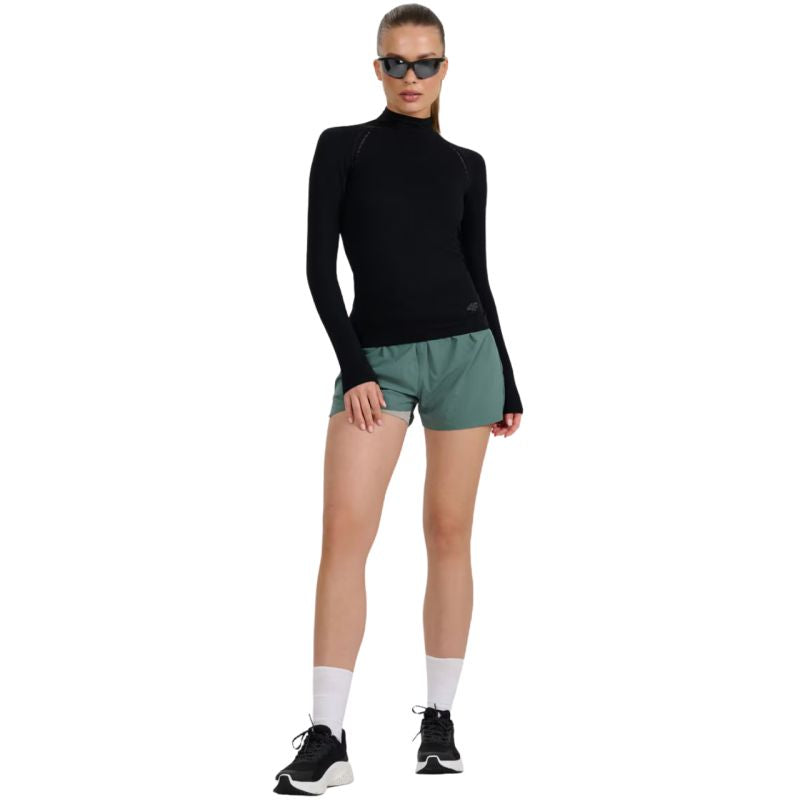 4f Women's longsleeve t-shirt F419 deep black Póló női 4FWAW25TFLOF41920S