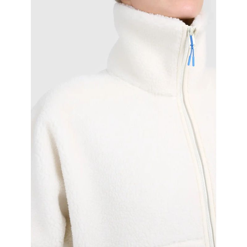 4F Women's loose sherpa fleece with stand-up collar női polár pulóver 4FWAW26TFLEF463-11S