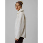 4F Women's loose sherpa fleece with stand-up collar női polár pulóver 4FWAW26TFLEF463-11S