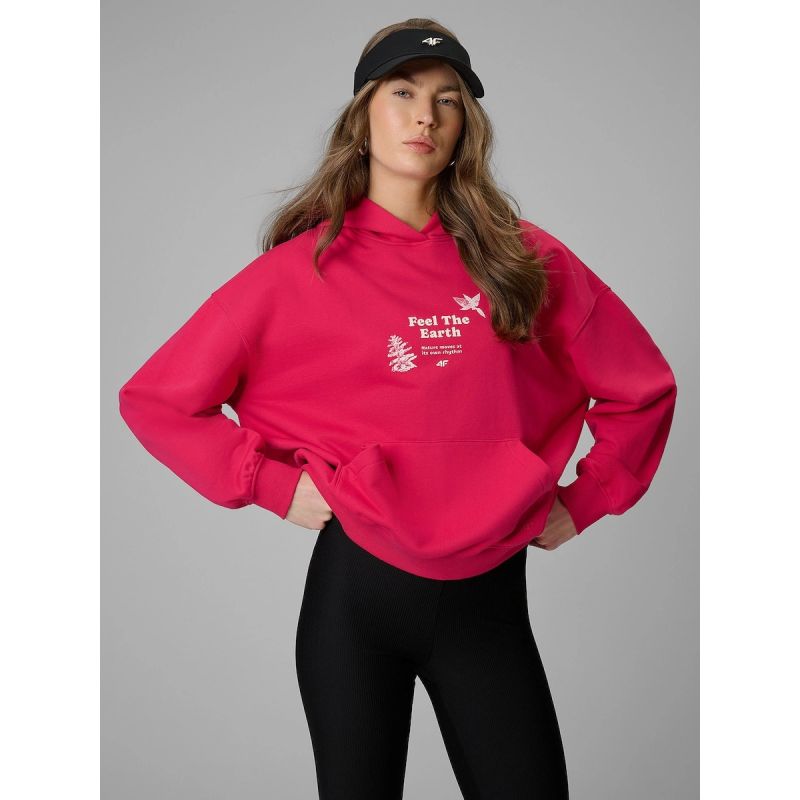 4F Women's loose sweatshirt with hood női pulóver