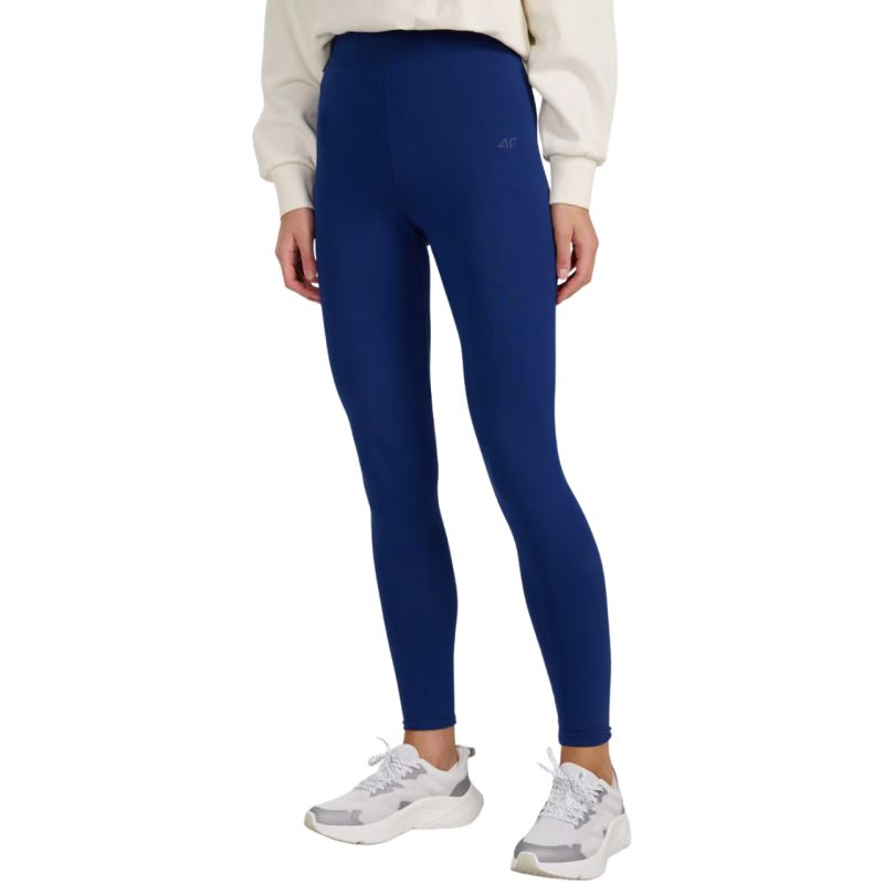 4f Women's női leggings CAS F195 navy blue 4FWMM00TTIGF195031S