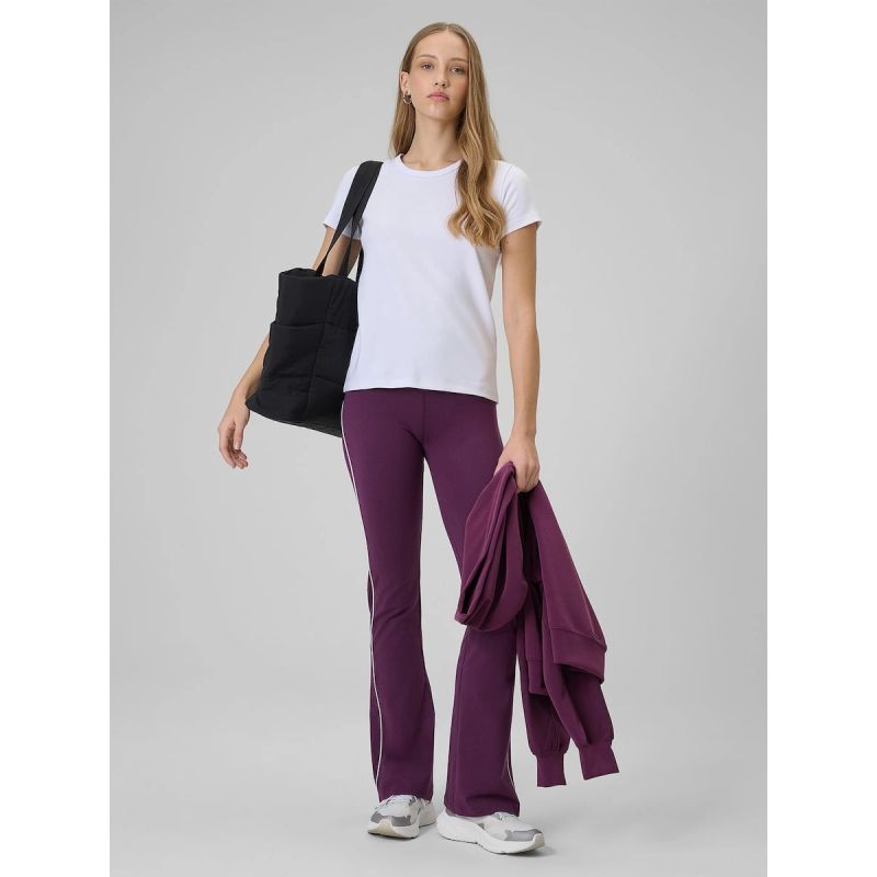 4F Women's slim plain T-shirt női póló 4FRAW25TTSHF3623-10S