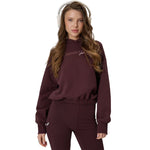 4F Women's sweatshirt F2175 dark 80S barna női kapucnis pulóver 4FWSS26TSWSF217580S