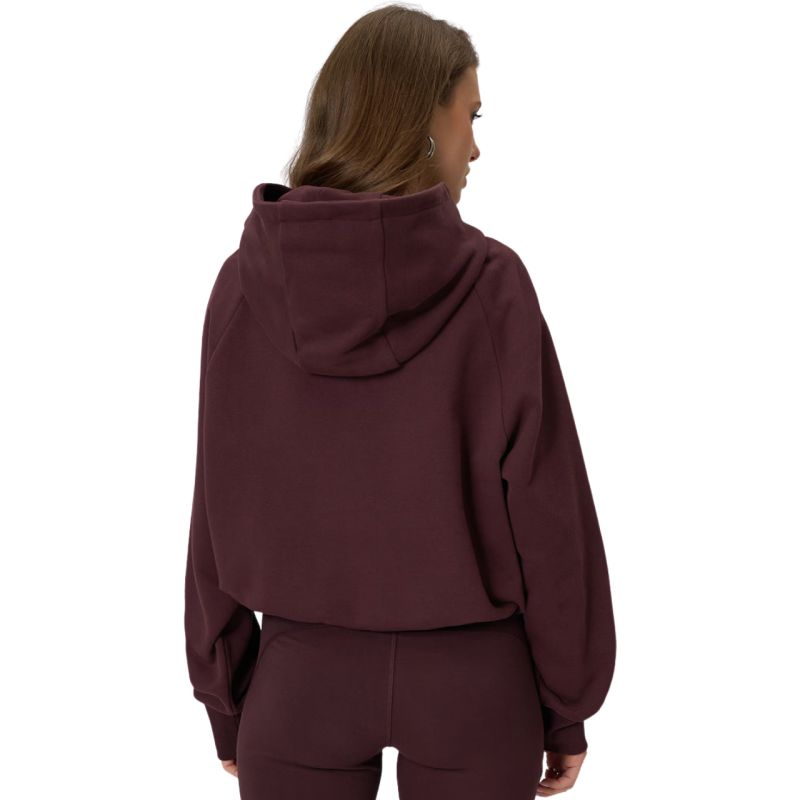 4F Women's sweatshirt F2175 dark 80S barna női kapucnis pulóver 4FWSS26TSWSF217580S
