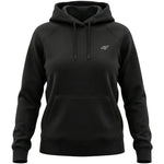 4F Women's sweatshirt F2536 deep 20S fekete női kapucnis pulóver 4FWMM00TSWSF253620S