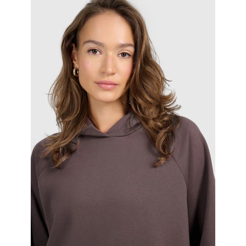 4F Women's sweatshirt with hood, open, női pulóver