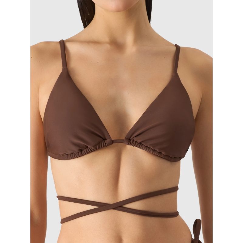 4f Women's swimsuit bikini top Brown Bikini felső női 4FWSS24UBKTF041-81S