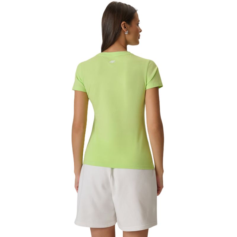 4F Women's T-shirt F2717 light yellow 73S sárga női póló 4FWSS26TTSHF271773S