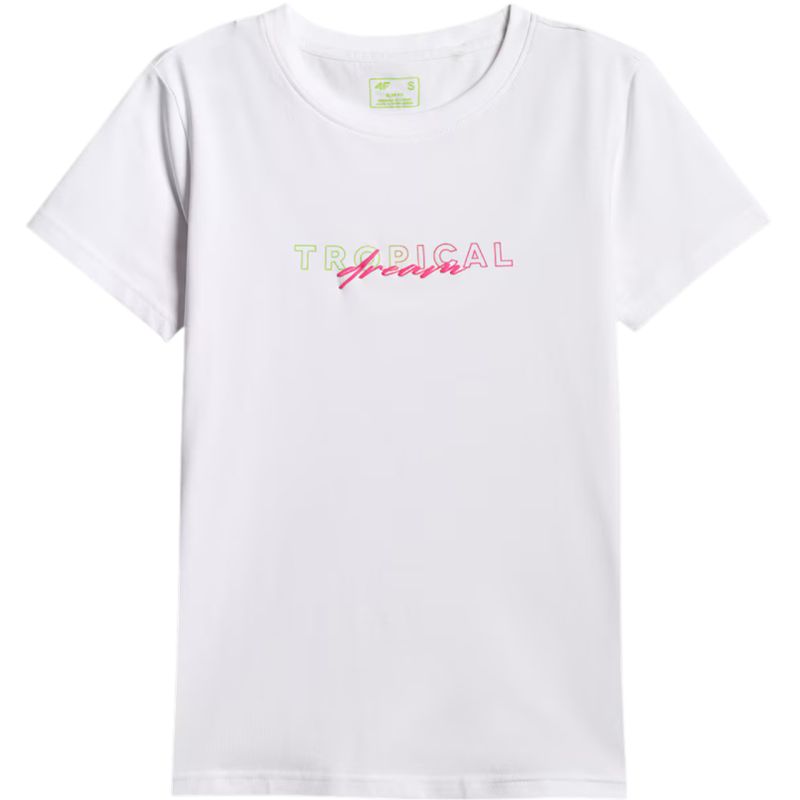 4F Women's T-shirt F2717 white 10S fehér női póló 4FWSS26TTSHF271710S