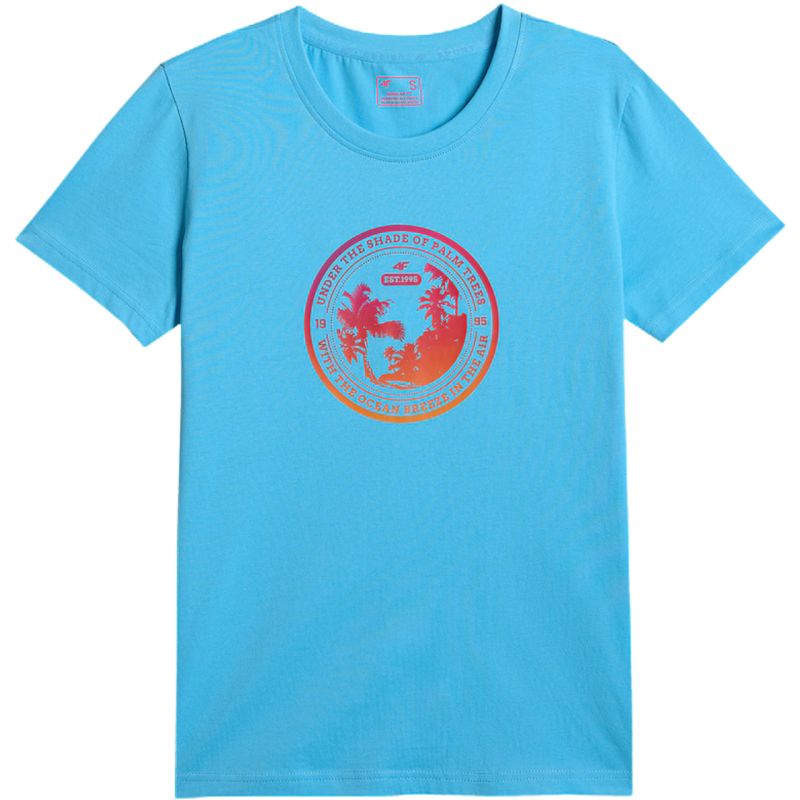 4F Women's T-shirt F2718 33S kék női póló 4FWSS26TTSHF271833S