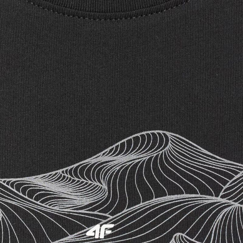 4F Women's T-shirt F2785 deep 20S fekete női 4FWSS26TTSHF278520S