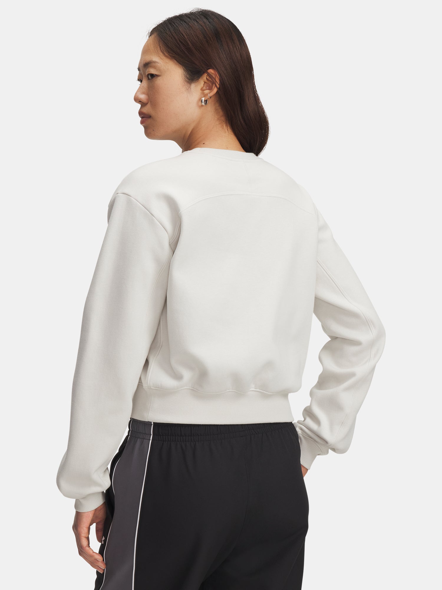 Under Armour Nõi UA Icon Vida Flc Crew-WHT Pulóver fehér