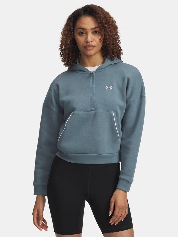Under Armour Nõi pulóver Rival Flc Piped HZ Hoodie-BLU Pulóver